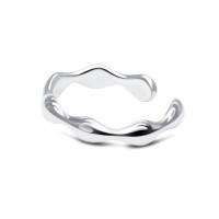Wave Curved Silver Ear Cuff EC-1318